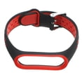 thumbnail image 3 of KAKOWELY Silicone Wristband Silicone Wristband Two-Tone Watch Band Minimalist Watch Strap Watch Replacement Band Watch Accessories Compatible for Mi Band 3 or 4 Red, 3 of 5