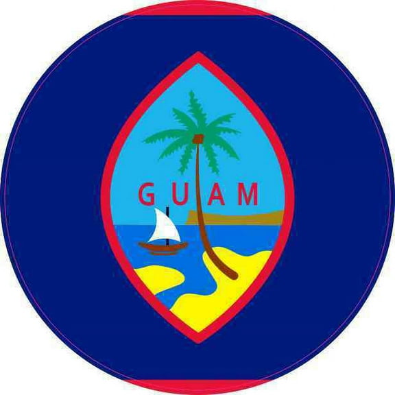 4in x 4in Guam Flag Sticker Vinyl Luggage Decal Vehicle Bumper Stickers