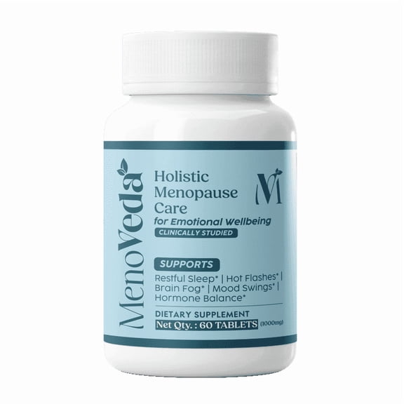 Menoveda Menopause Support Supplement for Women – 60 Tablets | Hormonal Balance, Hot Flash & Night Sweat Relief, Mood, Sleep & Stress Support