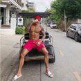 thumbnail image 2 of ITFABS Shorts de Course pour Hommes Pantalons à Lacets Taille Exercice Sports Mode Urbaine, 2 of 3
