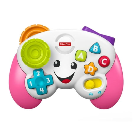 Fisher-Price Game Controller Baby Toy With Music Lights & Learning Songs, Pink, Pretend Play