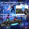 thumbnail image 6 of RGB Wireless Gaming Controller Compatible with P4/P4 Slim/P4 Pro /PC with Dual Vibration/3.5mm Audio Jack/6-Axis Gyro/Touch Pad, 6 of 6