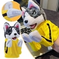 thumbnail image 2 of Stuffed Animal Boxing Dog Interactive Hand Puppet Toy Glove Performance Muppet Finger Doll Husky Plush Doll Cute Gift, 2 of 6