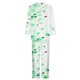thumbnail image 4 of Puntoco Traje De Pantalón Y top De Cuello Redondo De Manga Larga Con Estampado Informal De Verano Para Mujer Verde M, 4 of 5