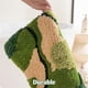 thumbnail image 5 of Alfombra de baño verde con diseño de musgo, diseño 3D irregular, con plantas florales, ultrasuave, absorbente y antideslizante., 5 of 7