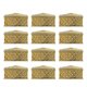 thumbnail image 1 of 12 contenedores de plástico Vhermosa cuadrados para regalos de boda y golosinas de fiesta Cofre del tesoro dorado, 1 of 8