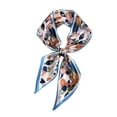 thumbnail image 2 of EliteGoogv Womens Satin Silk Like Scarf Floral Print Square Scarf For Hair Wrapping Beach Head Wrap Neck Scarf And Handbag Accessory,Dark Blue,A, 2 of 8