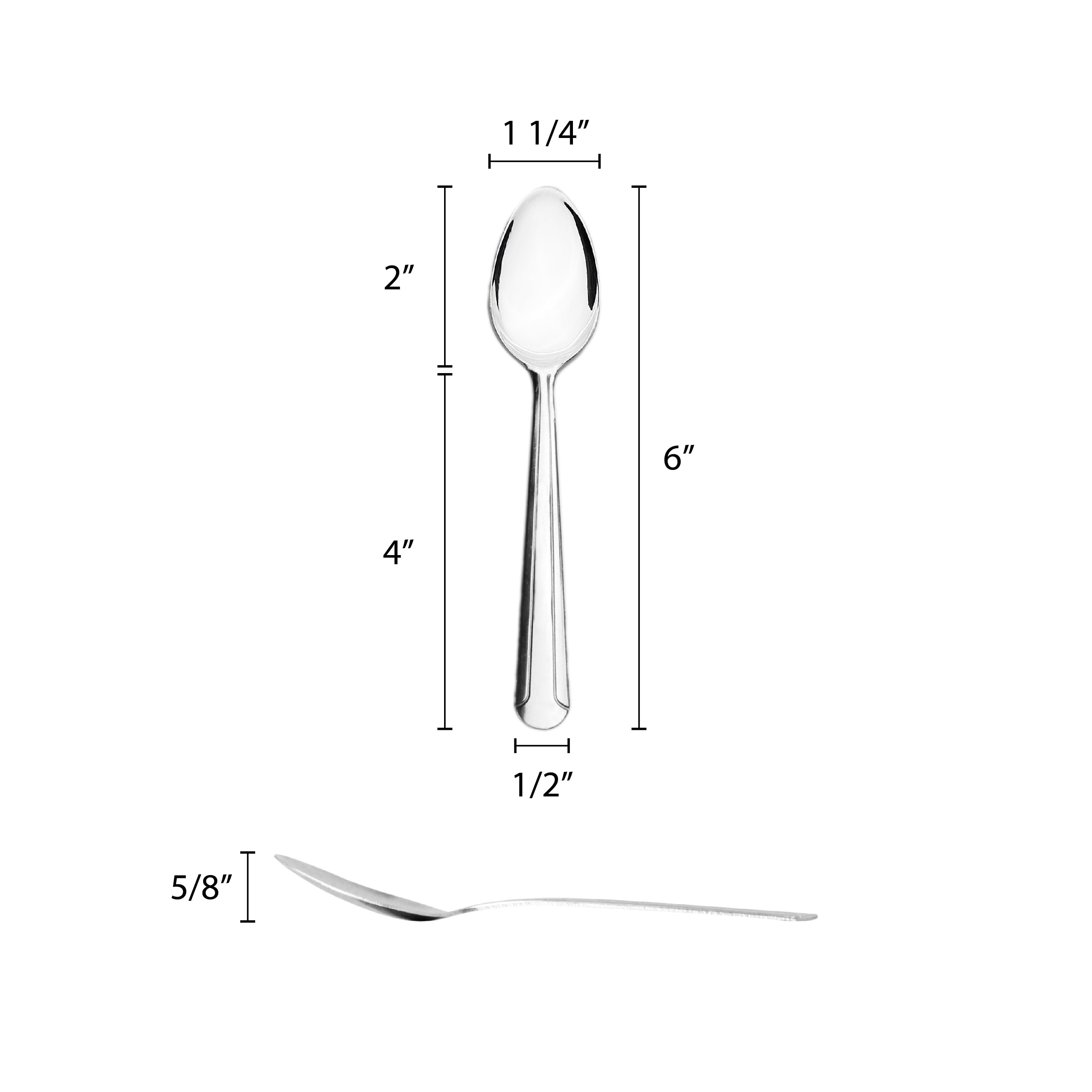 Excellante Flatware-Domilion medium weight 18/0 from 1.5 mm stainless steel tea spoon, comes in dozen