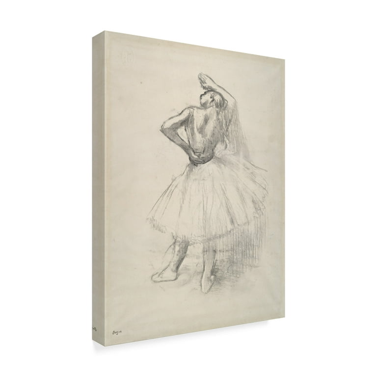 Trademark Fine Art 'Danseuse Debout Le Bras Droit Leve' Canvas Art by Edgar  Degas 