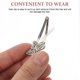 thumbnail image 5 of Nestingho 12Pcs Rhinestone Butterflies Hair Clips Silver Metal Snap Hair Barrettes for Styling, 5 of 6