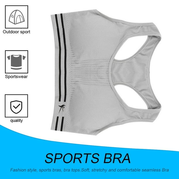 Sports Bra for Women, Criss-Cross Back Padded Strappy Sports Bras Medium  Support Yoga Bra with Removable Cups White L