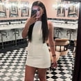 thumbnail image 5 of Fashion Summer Dresses 2024 Womens Dresses Bodycon Sleeveless Mini Dress White Red Blue Black Yellow Dress Vacation Dresses, 5 of 9