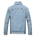 thumbnail image 5 of Blue Jean Jacket Mens Fleece Lined Denim Jacket, 5 of 8