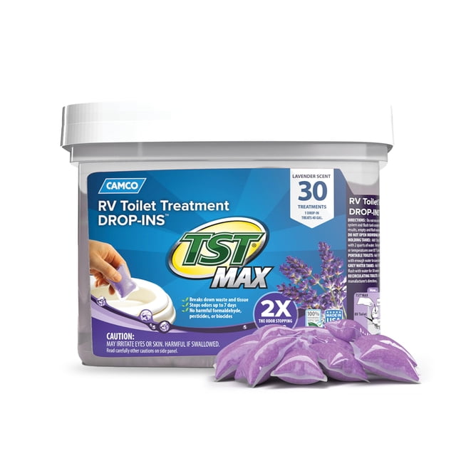 Tratamiento para inodoro Camco TST MAX aroma lavanda, 30 unidades