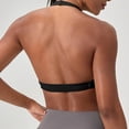 thumbnail image 5 of Xijirk Tank Tops Seamless Padded Sports Bra Open Back Yoga Workout Low Gym Fitness Crop Top Camisole Tops for Women,Black,S, 5 of 5