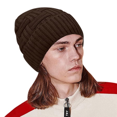 kaondbfi Outdoor Travel Essentials Accessories Baseball Caps for Women and Men Winter Hat Warm Knitted Wool Thick Baggy Slouchy Beanie Skull Hat Gifts