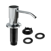 Palastyles Built-in Soap and Hand Lotion Dispenser Pump for Kitchen Sink or Countertop, Polished Chrome, With Clear Bottle.