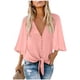 thumbnail image 2 of Camisa de mujer Blusa informal de manga larga con botones en la parte superior y solapa de color liso, Rosa, XL Advancent AP001984-14, 2 of 5