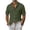 Army Green, variant on SROBPTY Mens T-Shirts Solid Short Sleeve Collared Button Front Linen Look Beach Casual Summer Tops for Daily Wear