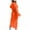 Orange, variant on Women's Long Trench Coat Round Neckline Solid Color Long Sleeve Sweater Casual Tassel Long Sweater Knit Pullover Winter Tops, Orange
