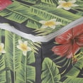 thumbnail image 4 of Tropical Rectangle Pouf, Pastel Hibiscus Bouquets with Banana Palm Leaves Plumeria Frangipani Jungle, Foot Stool for Living Room Office Ottoman with Cover, 25", Red Lime Green, by Ambesonne, 4 of 4