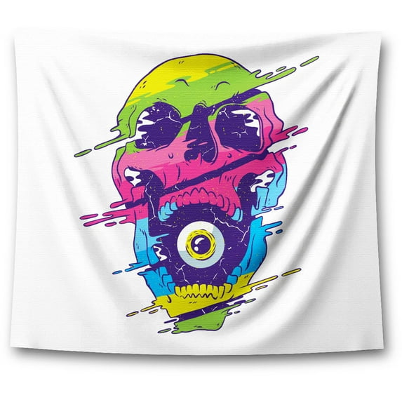 Awkward Styles Skull Tapestry Wall Hanging Psychedelic Eye Home Decor