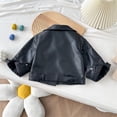 thumbnail image 7 of Ynynloco Kids Faux Leather Biker Jacket, Motorcycle Style with Lapel Collar Spring Fall Coat Bomber PU Soft Leather Jackets 1-10Y Years, 7 of 7