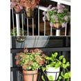 Hanging Planters Basket,Iron Art Hanging Baskets,Flower Pot Holder Over The Rail Fence for Patio