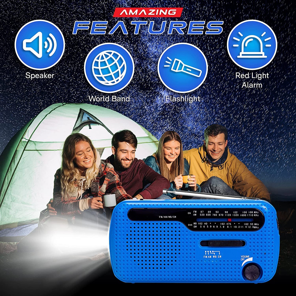 Feiona Best NOAA Weather Radio For Emergency By,Self Powered By Dynamo