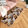 thumbnail image 4 of Corridor Stone Patterned Carpet with 3D Pebble Design Washable Floor Mat for Entrance Bathroom and Kitchen Use, 4 of 5