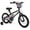 Black, variant on Costway 12 Inch Kids Bike with Training Wheels, Dual Hand & Coaster Brakes, Adjustable Seat Black
