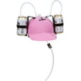 Beer & Soda Guzzler Helmet Drinking Hat By EZ Drinker (Pink