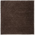 thumbnail image 2 of SAFAVIEH August Carlene Solid Plush Shag Area Rug, Brown, 4' x 4' Square - Modern Design, Brown, Non-Shedding & Easy Cleaning, Ultra Plush Thick Pile, Ideal for Living Room, Bedroom, 2 of 10