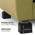thumbnail image 3 of Utopia Bedding Bed Risers 3 Inch - Pack Of 8 - Adjustable Furniture Risers 3 & 6 Inch - Anti Slip Foam & Rubber Pad - Stackable Bed Lifts Risers Heavy Duty For Sofa Bed Table Couch & Chair (Black), 3 of 4