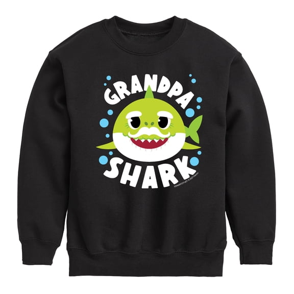 Baby Shark - Grandpa Shark - Toddler And Youth Crewneck Fleece Sweatshirt