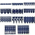 thumbnail image 2 of Dark Royal Blue 5/8”~5-1/8” Embroidered Floral Venice Lace Trim Guipure By Yard (UB004 (3")), 2 of 2