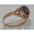 thumbnail image 3 of LBG British Made Solid 10k Rose Gold ring with Natural Amethyst Womens Engagement Ring - 33 size options - Size 9.75, 3 of 6