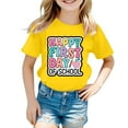thumbnail image 4 of WMQPNNS Girls Summer Tops Kids Summer Tops Size 14-16 Short Sleeve T-Shirts Casual Loose Fit Crew Neck Printed Graphic Tees Basic Cotton Tee Shirt(Size 12-13 Years, Yellow-A), 4 of 4