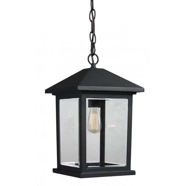 Z-Lite Portland 1 Lumière de Chaîne Extérieure en Noir