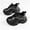 N181 Black, variant on Women Chunky Fashion Sneakers Platform Bold Lace-Up Comfortable Sneakers.