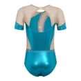 thumbnail image 4 of TSSOE Kids Girls Figure Ice Skating Jumpsuit Sparkly Rhinestone Gymnastics Bodysuit Rhythmic Dance Leotard Green 14, 4 of 5