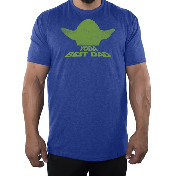 Yoda the Best Dad T-shirt, Men's Graphic T-shirts, Funny Dad Shirts - Royal MH200DAD S29 S