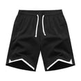 thumbnail image 6 of LEKWK Athletic Shorts for Men Elastic Waist Drawstring Workout Short with Contrast Trim Lightweight Quick Dry Gym Activewear with Pockets Black XXXL, 6 of 6