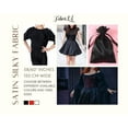 thumbnail image 4 of FabricLA Charmeuse Satin Fabric by the Yards - 58/60" Inches (150 cm) Wide Satin Silky Fabric for Bridal Wedding Decoration, Fashion Craft - 1 Yard, Black Satin Fabric, 4 of 7