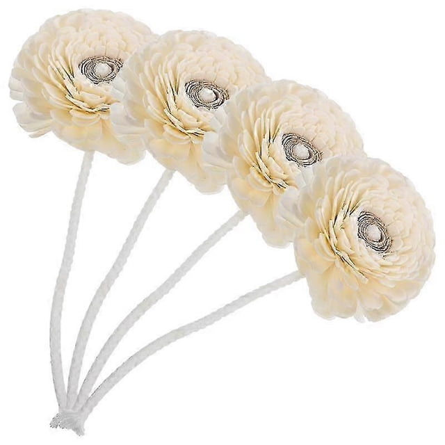4pcs Diffuser Flowers Natural Aromatherapys Reed Flowers Placement Refill Essential Oil Aroma Diffuser Stick Rope Home Fragrance