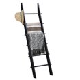thumbnail image 1 of Escalera de manta de 6 niveles con perillas colgantes escaleras de pared inclinadas de 5.5 pies para sala de estar recámara escalera decorativa rústic, 1 of 6