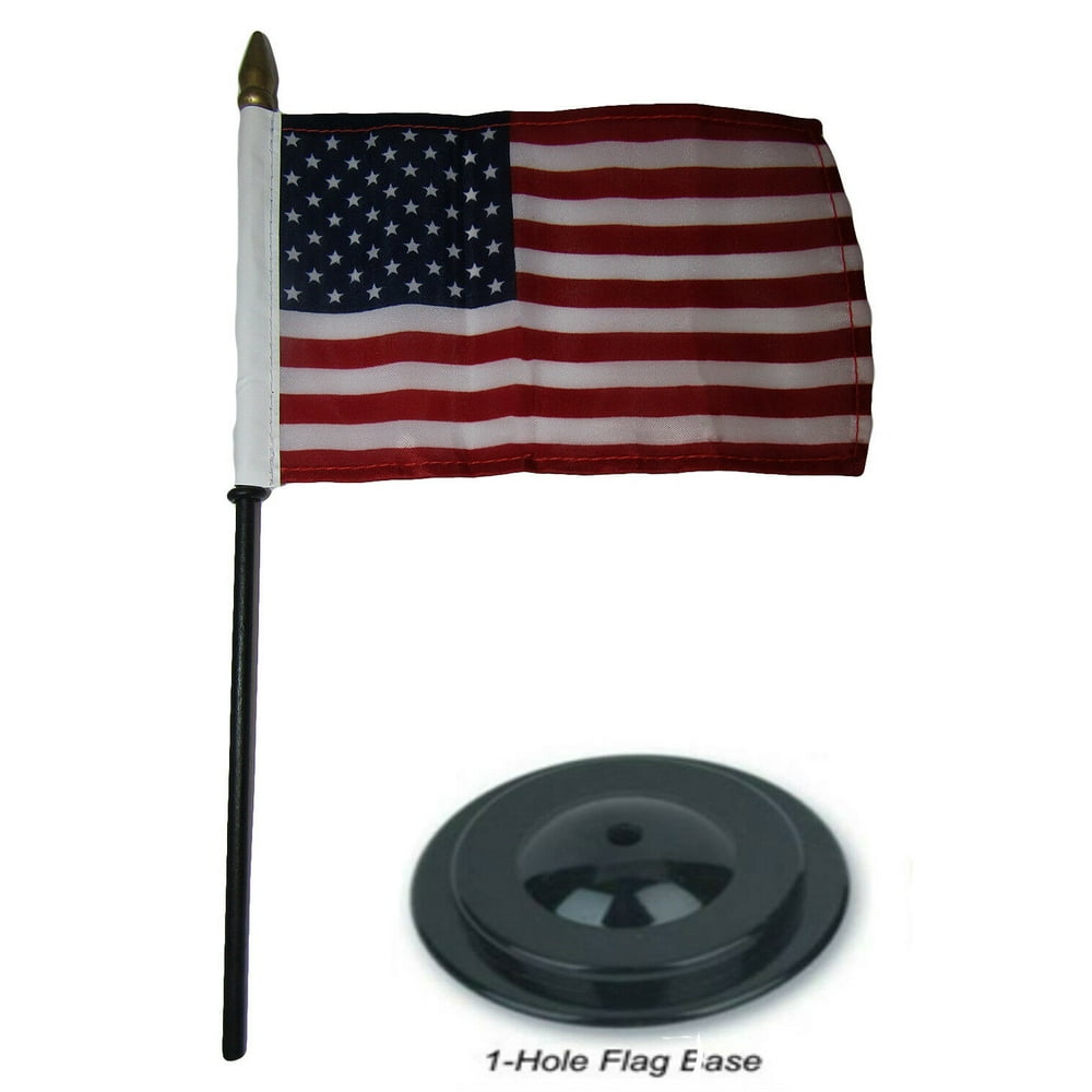 5' Wood Flag Pole Kit Wall Mount Bracket 3x5 Flags Sold Here Red