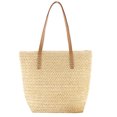 thumbnail image 1 of Bolso Con Asa Superior Bolsa Moda verano mujer de hombro paja playa color sólido tejido a mano Tmvgtek Para Estrenar, 1 of 3
