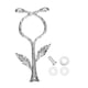 thumbnail image 1 of Uxcell Soporte de bandeja para pasteles de 1 nivel con mango, soporte de metal para pasteles, soporte para cupcakes, plato de postre, plateado., 1 of 7