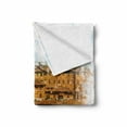 thumbnail image 2 of Italian Soft Flannel Fleece Throw Blanket, Faded Historic Photo Italian Town with Old Traditional Buildings Retro, Cozy Plush for Indoor and Outdoor Use, 50" x 70", Orange White, by Ambesonne, 2 of 6